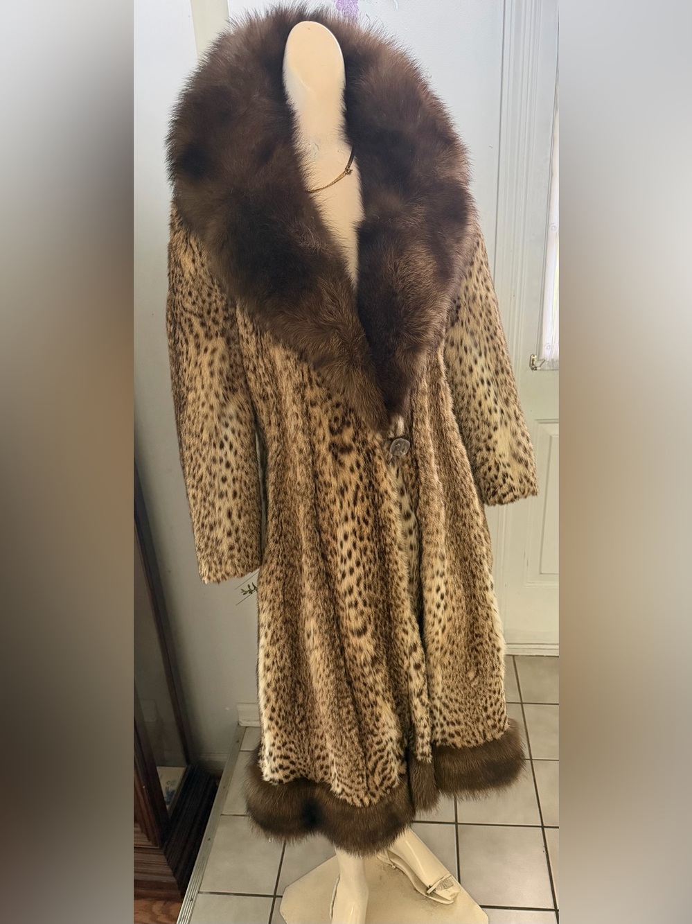 Spotted  Real Fur  Coat